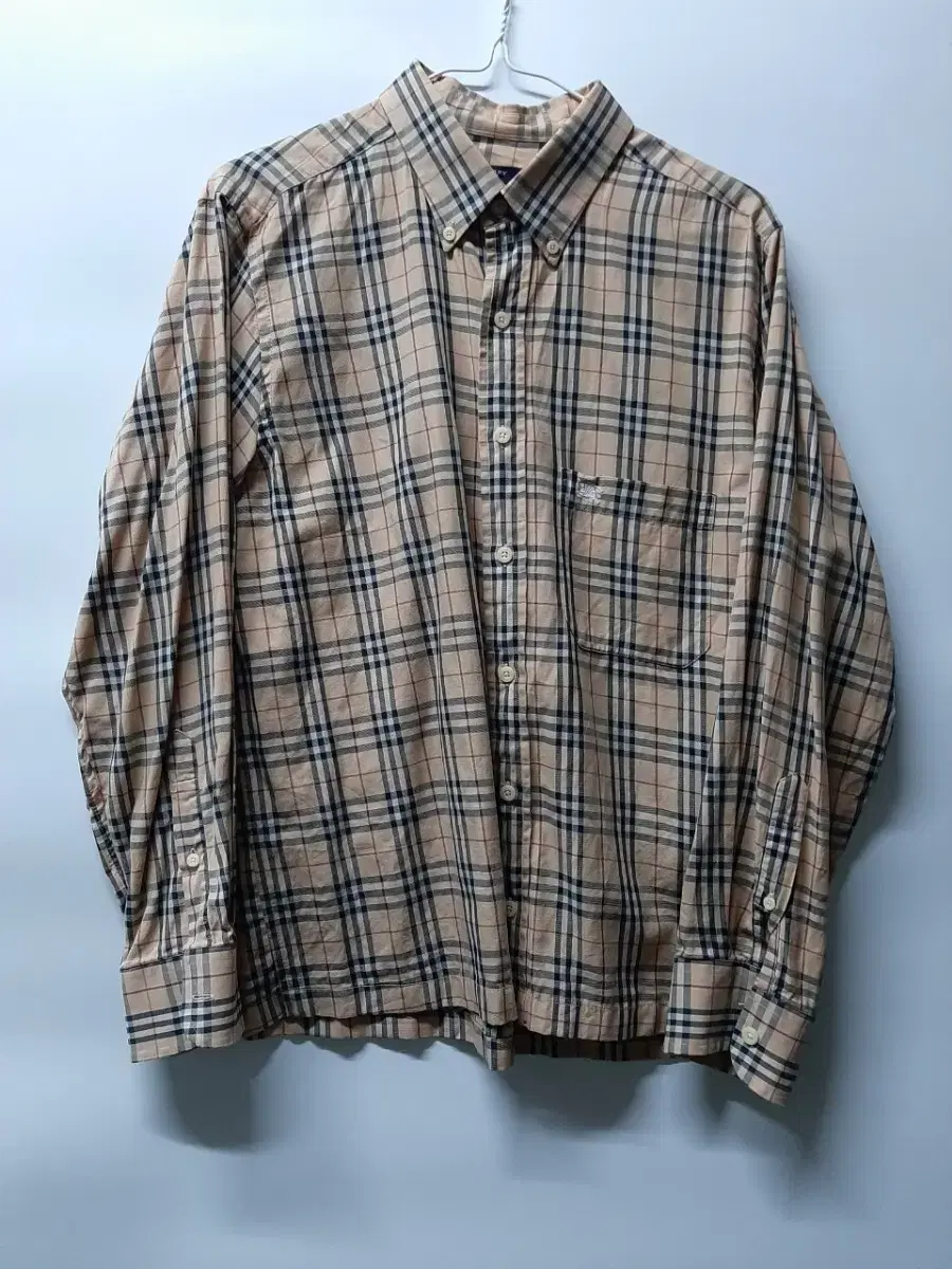 (L) Burberry nova check shirt (*mended)