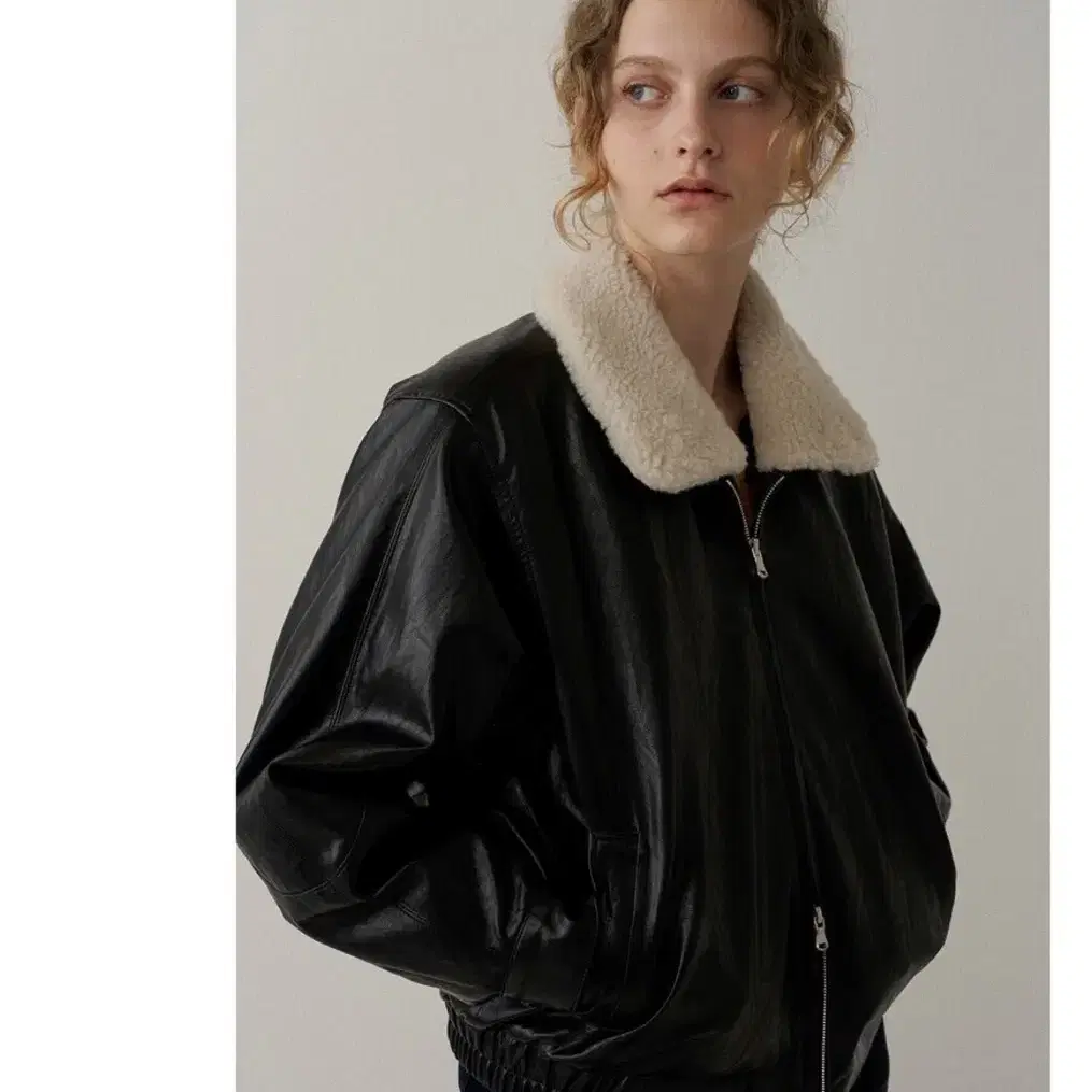 blank03 padded leather blouson jacket