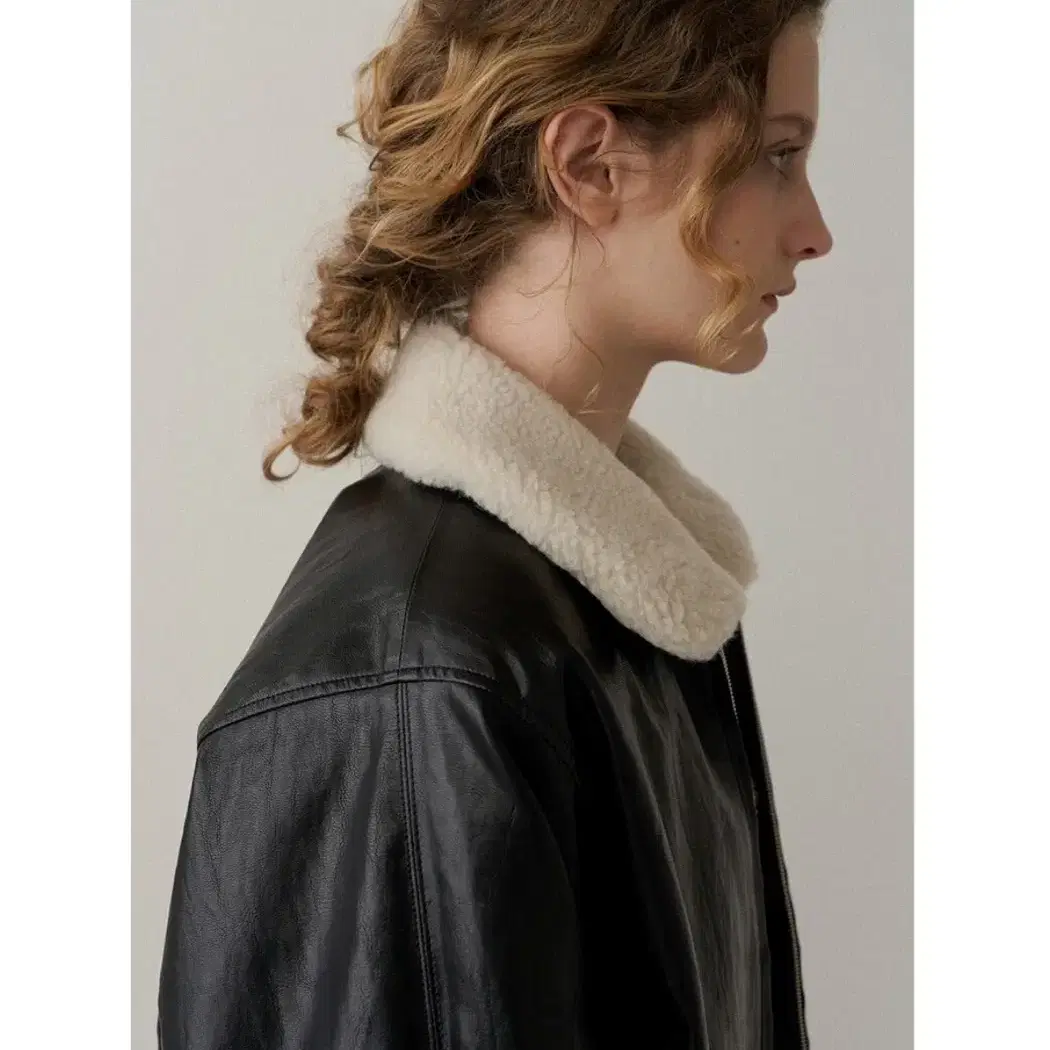 blank03 padded leather blouson jacket