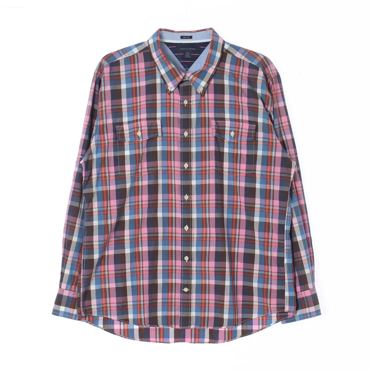 [XXL]Tommy Hilfiger Pink Check Double Pocket Shirt