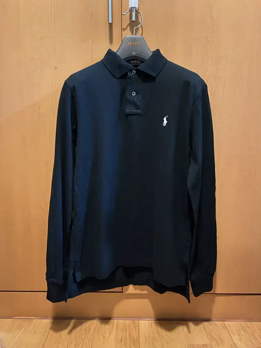 Polo Long Sleeve T-Shirt (Black, M)