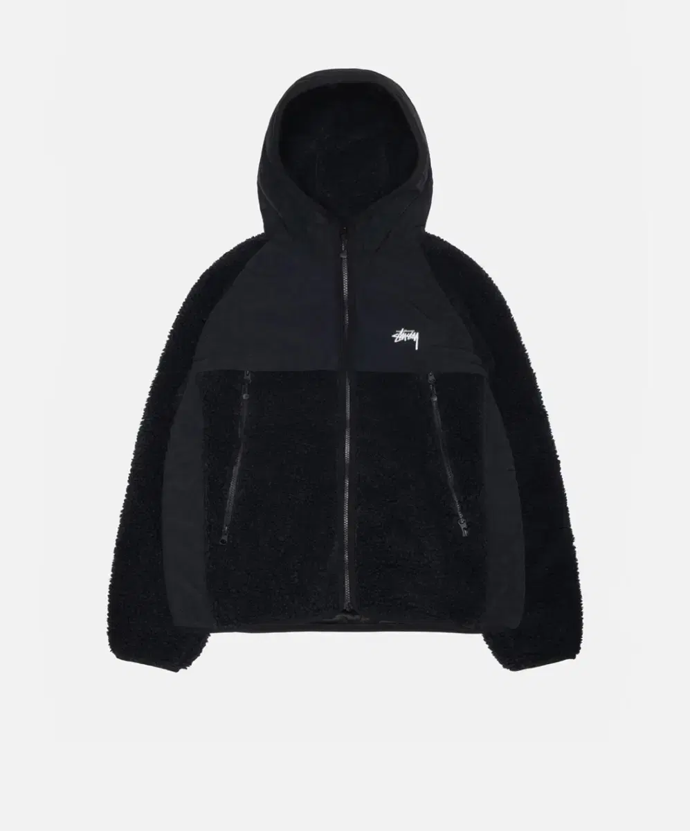 {Stussy Genuine New}Stussy Sherpa Hooded Jacket Black