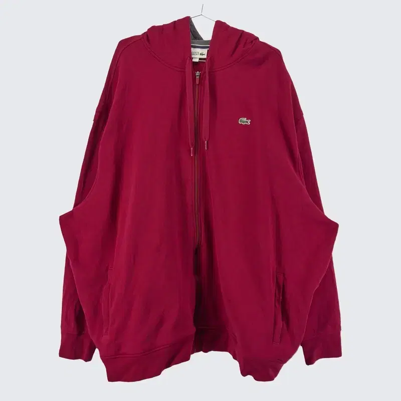 [Lacoste] Cotton-blend jacket with hood zip up large size for Men