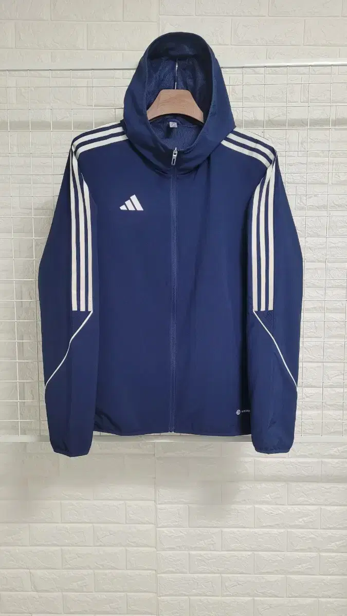 [M]Adidas Navy X White White Windbreaker HoodieWindbreaker JacketM