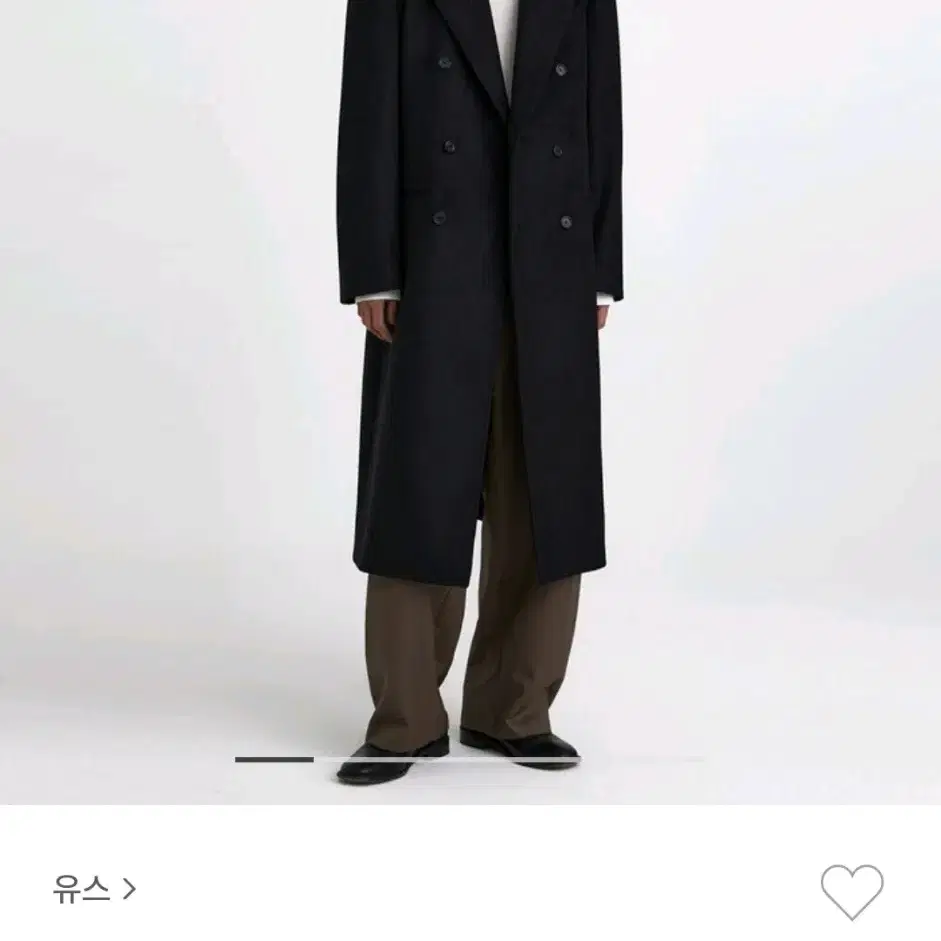 유스 22fw 더블 코트 차콜 / 블랙 s 구매