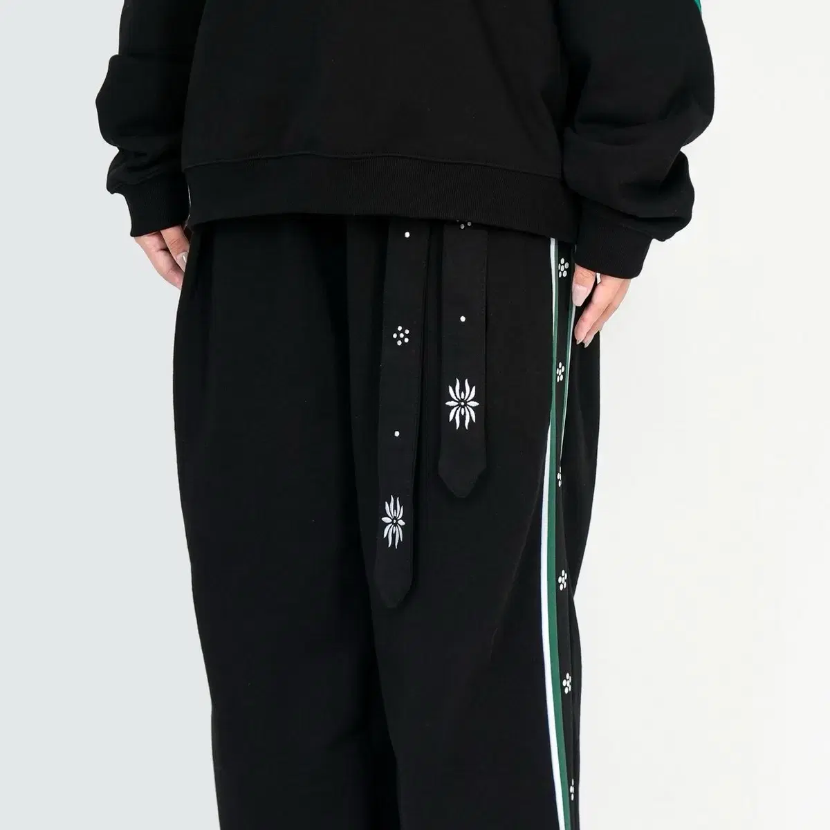 (NEW) Storefront Trackline Sweatpants with cinched waist