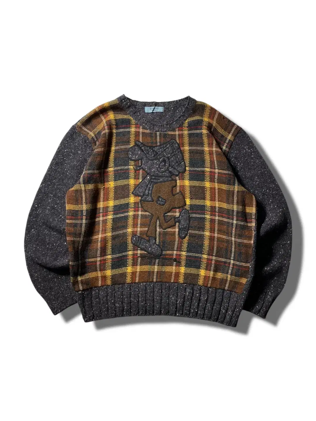 [L-XL] 90s ICEBERG Iceberg Vintage Check Wool Knit