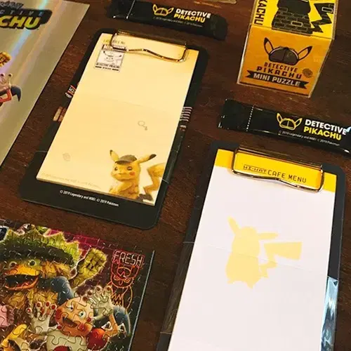 Pokémon Genuine Detective Pikachu Clipboard Set Clip Board set