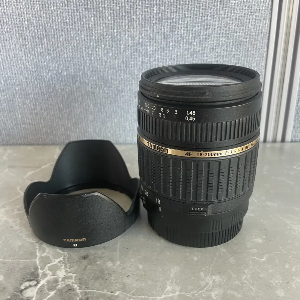 캐논 탐론 슈퍼 줌 렌즈18-200MM XR DI II  후드 필터 포함