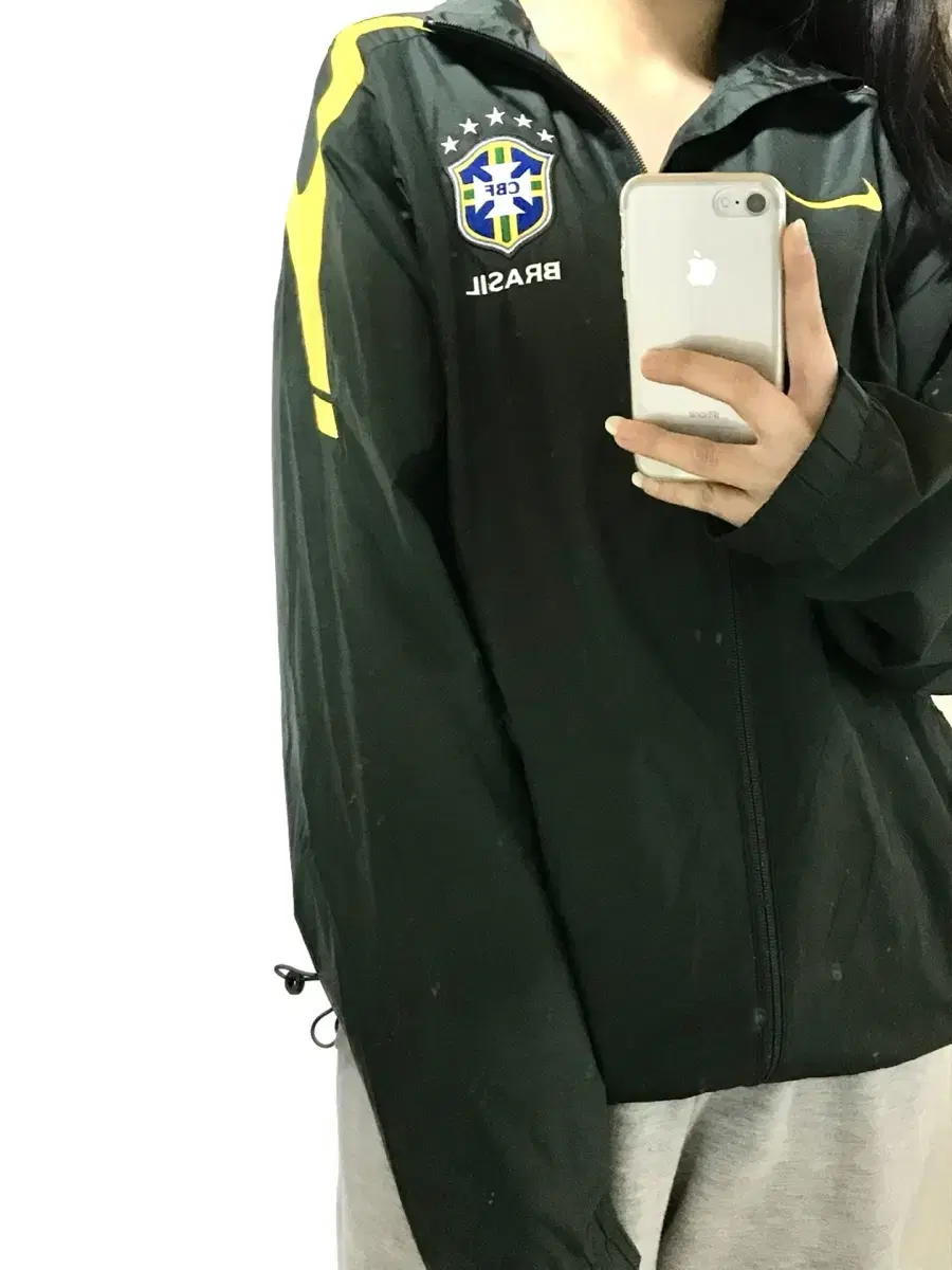 Battalion Chief Vintage Nike Brazil Charcoal Overfit Windbreaker