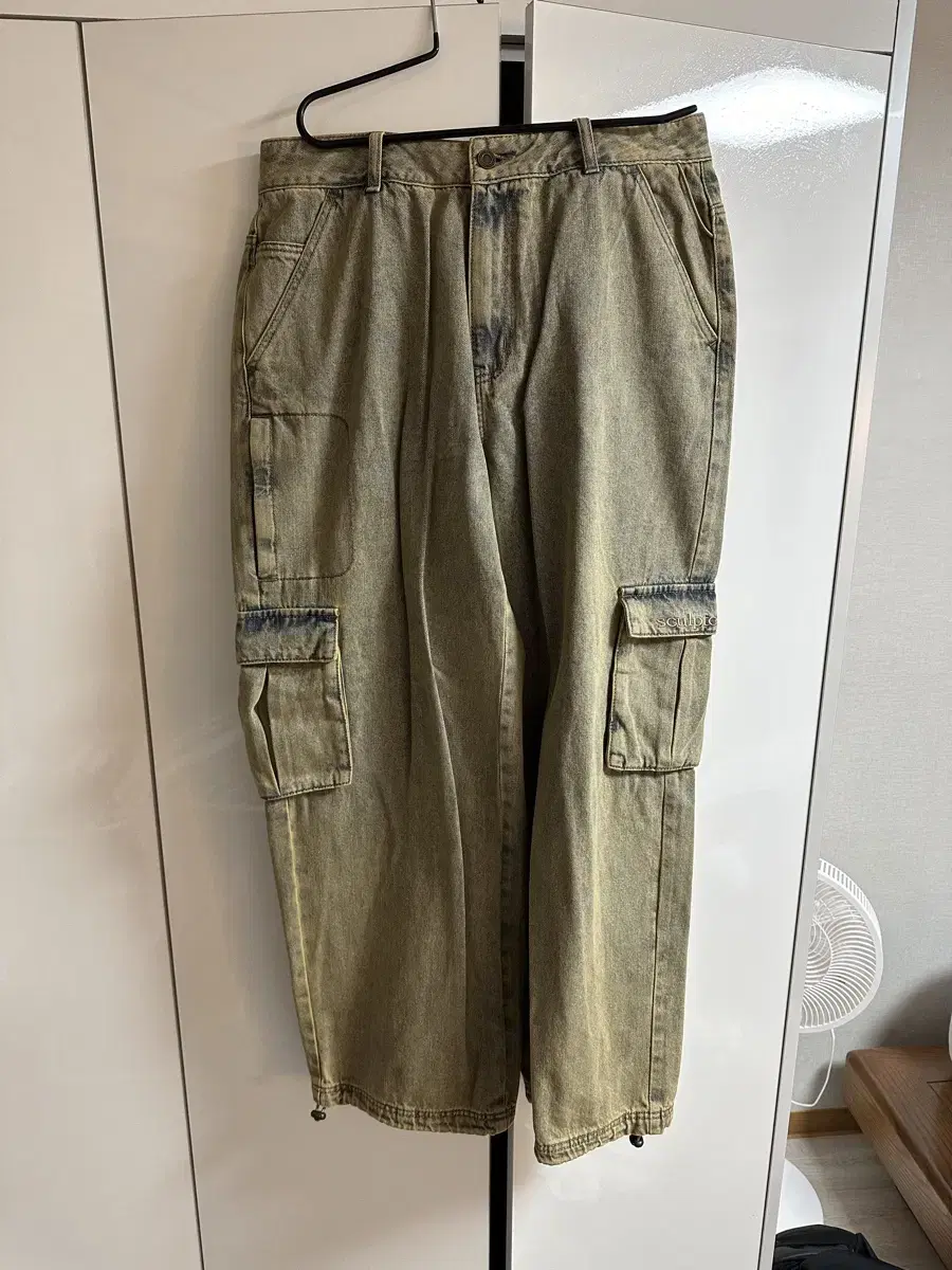 Sculptor Cargo Denim Pants for sale