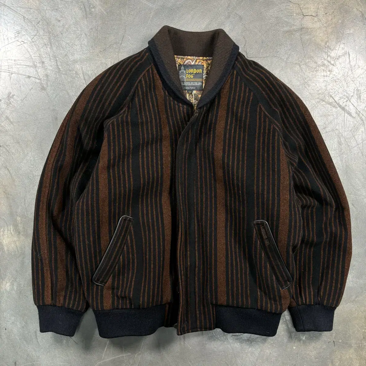 London Fog Stripe Blooming Jacket