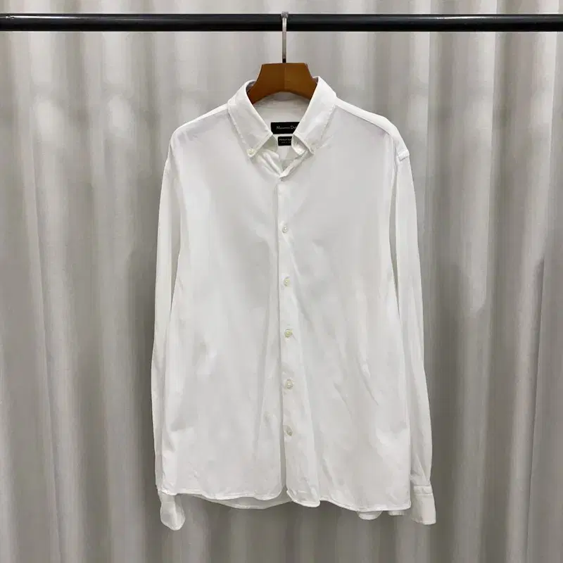 Massimo Dutti Casual White Long Sleeve Shirt 100 S04628