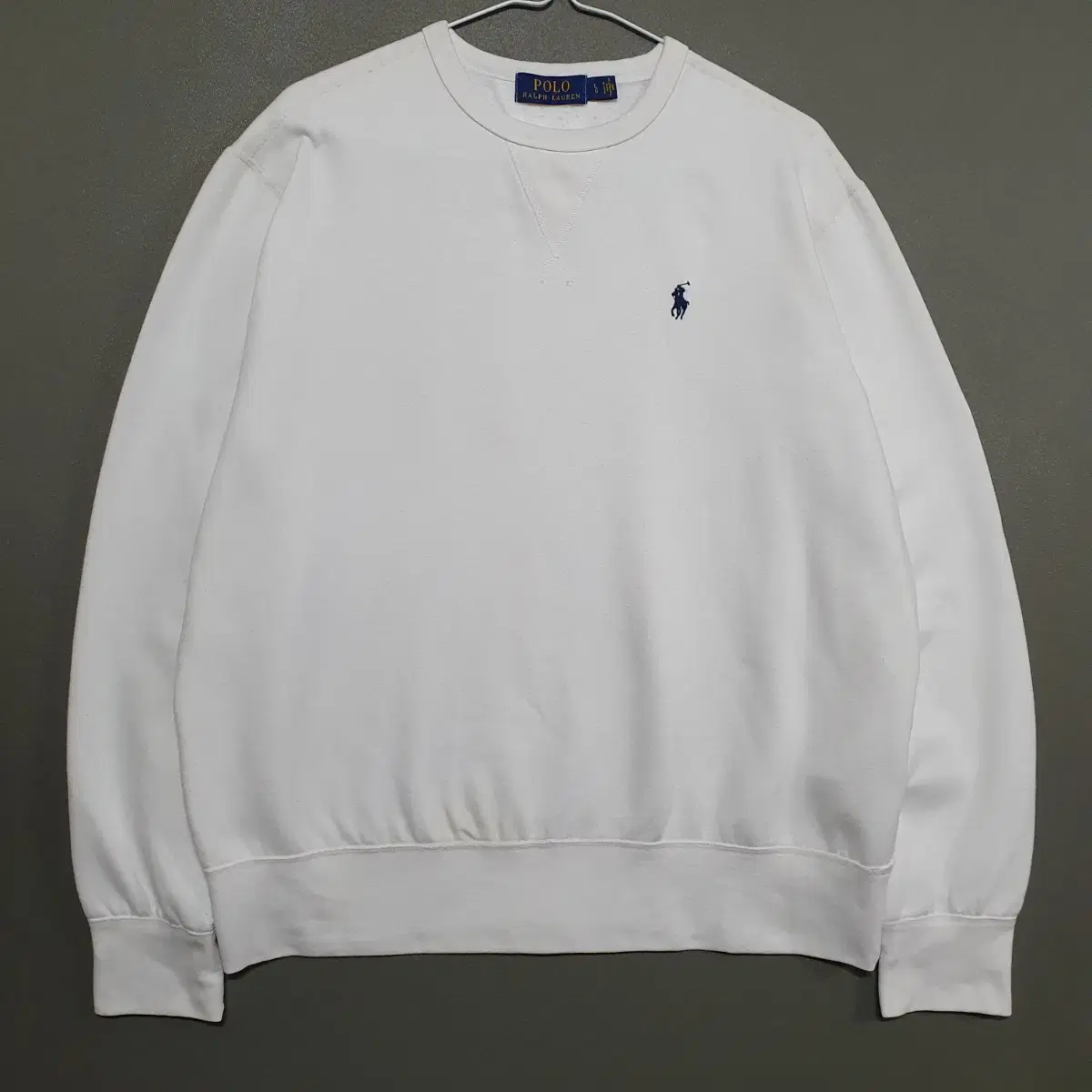 L) Polo Ralph Lauren New Pony Fleece Brushed Sweatshirt White Rare