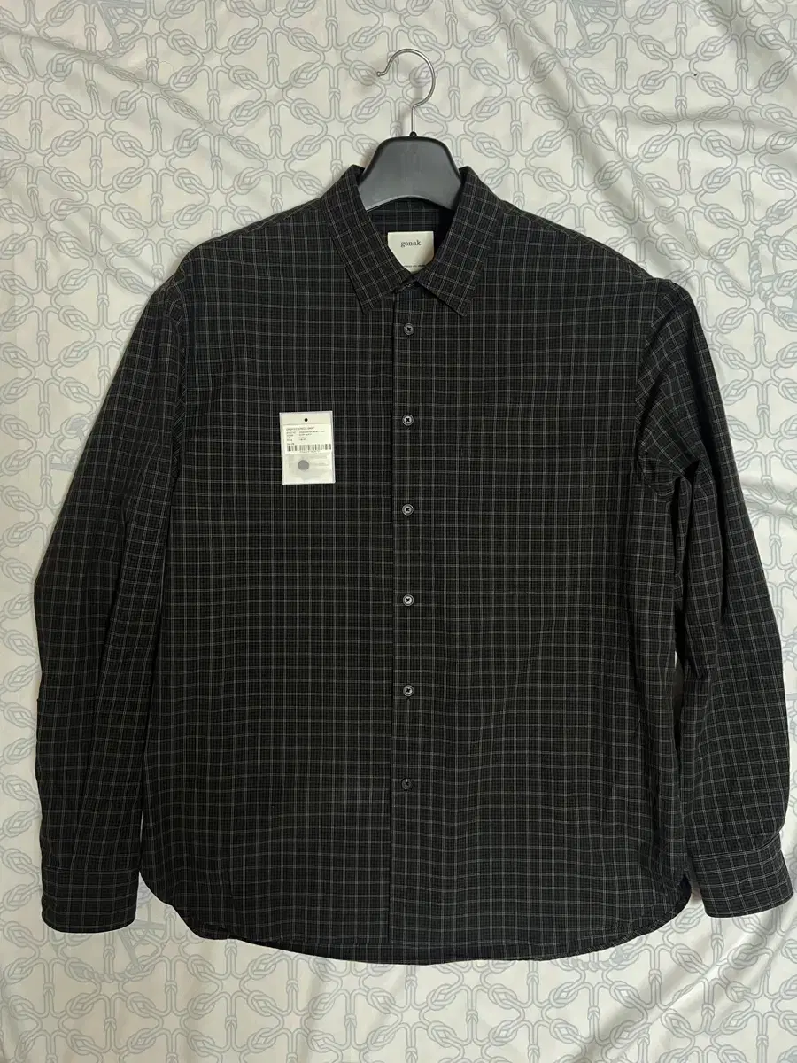 [2] Konak Organic Check Shirt Moss Black