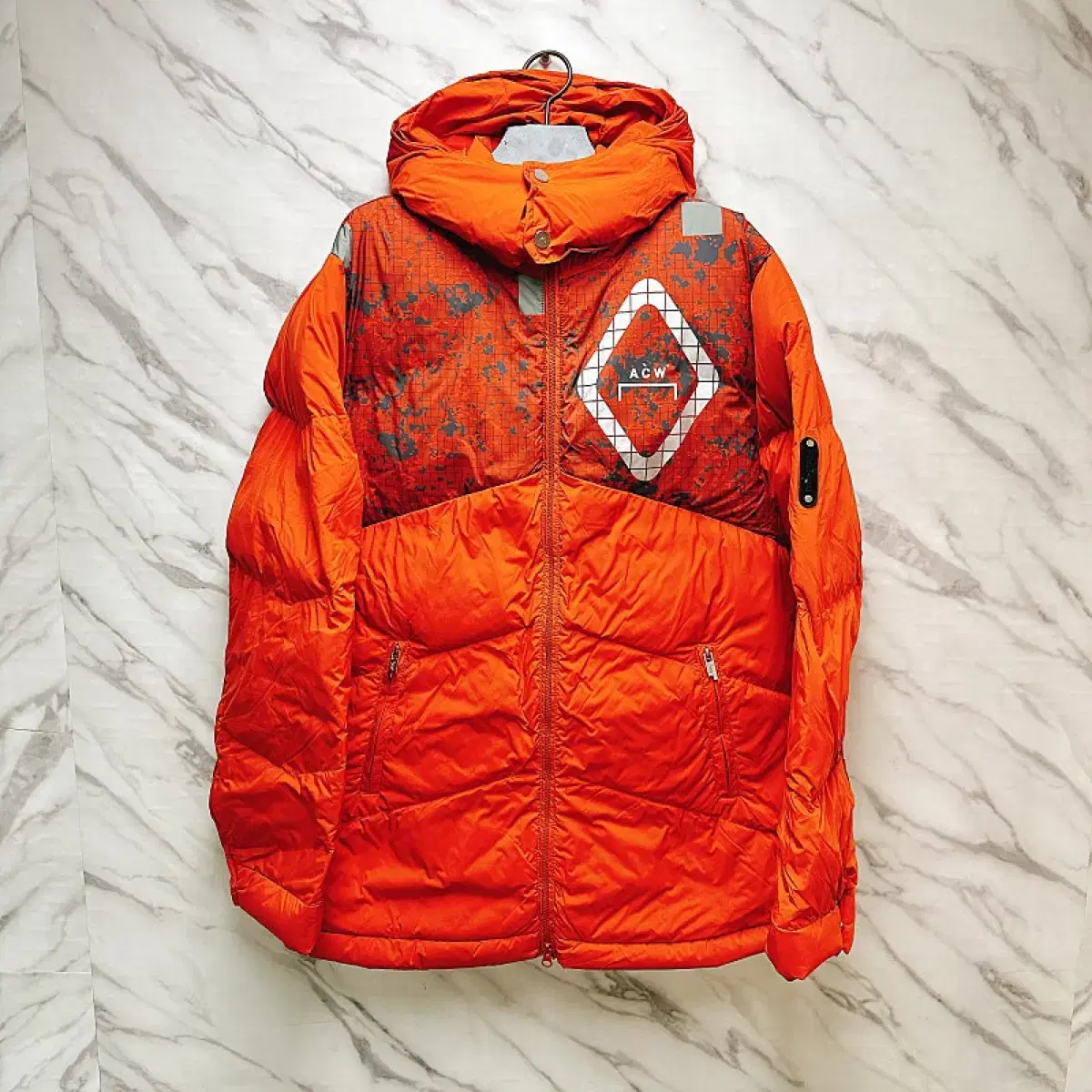 (Genuine/New) Autumn/Winter Men's Orange Duck Down Puffer Jacket Jumper Padding