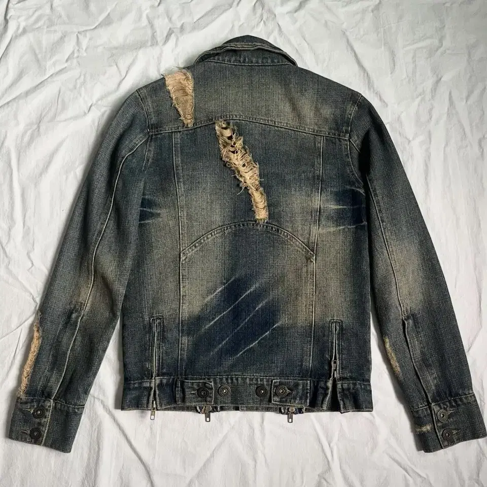 00s Archive Distressed Denim Jacket