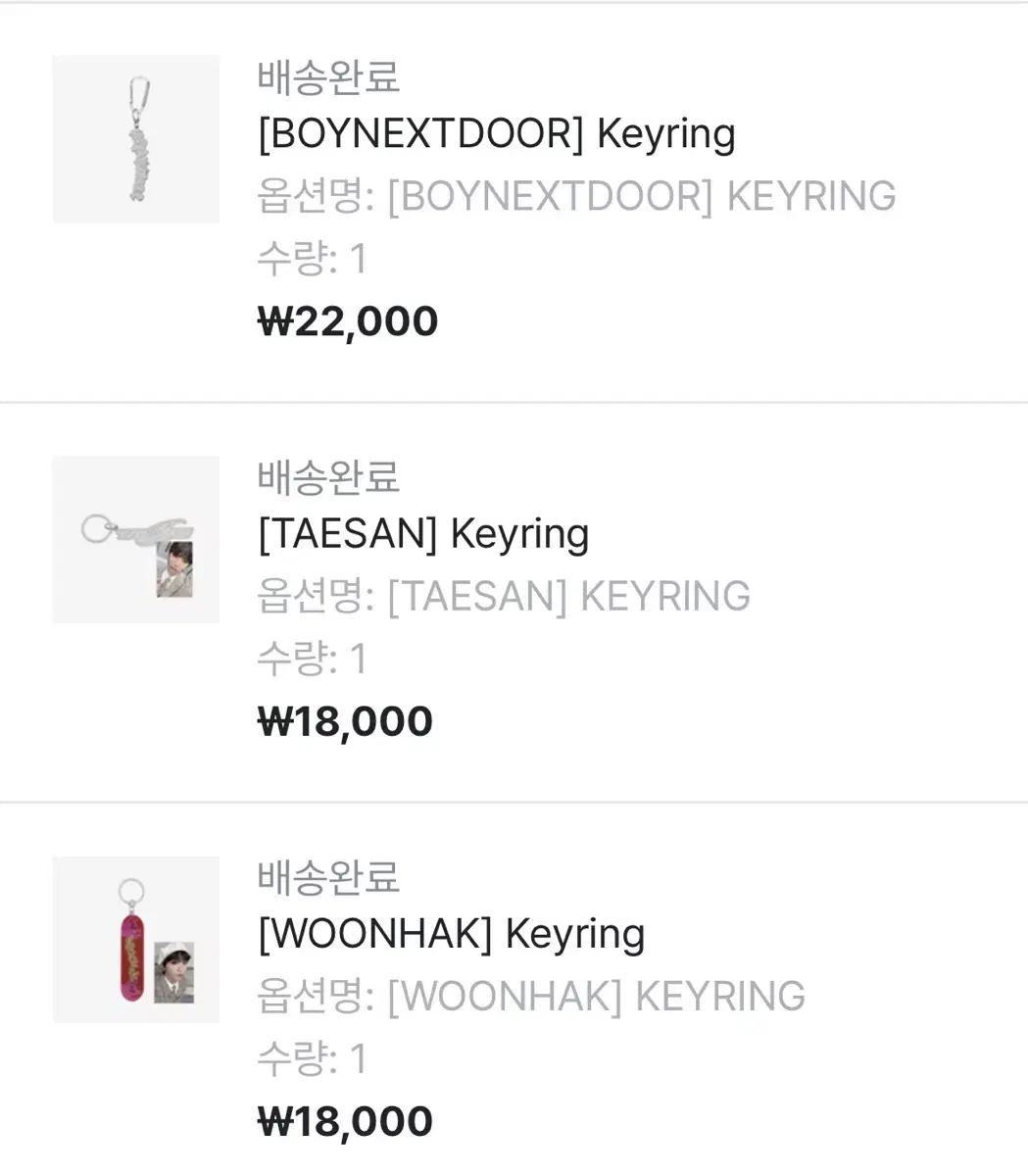 Unsealed) boynextdoor taesan woonhak keyring Spot