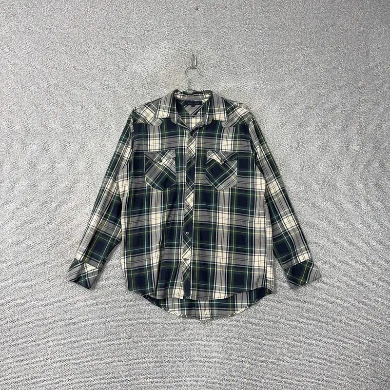 Tommy Hilfiger Overfit Two-Pocket Green Check Shirt M