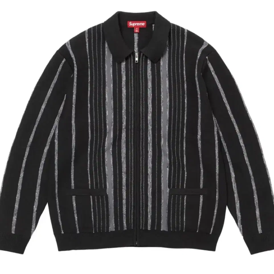 슈프림 가디건 24FW Speckle Stripe Zip Up