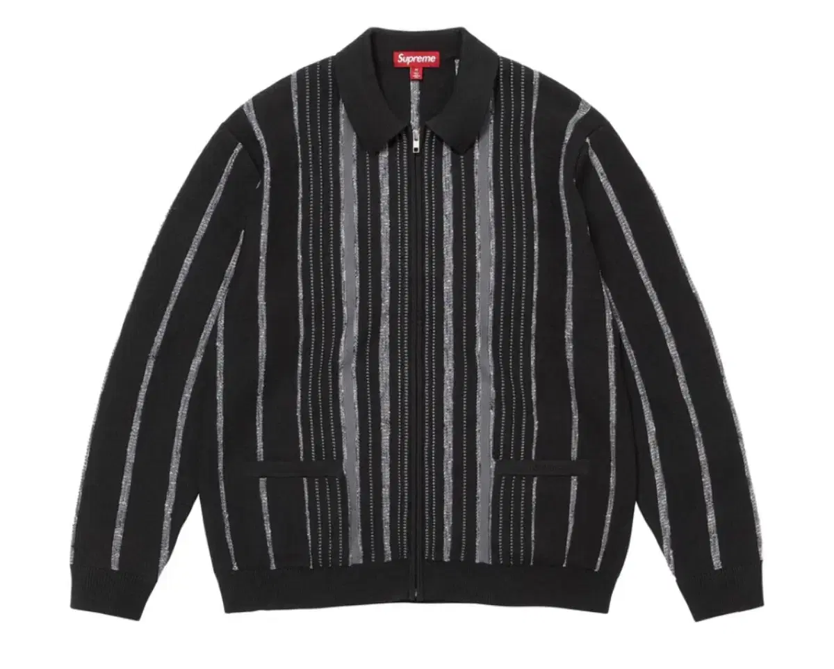 Supreme 24FW Speckle Stripe Zip Up Cardigan