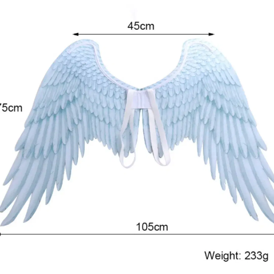 대형 천사날개 화이트 블랙 할로윈