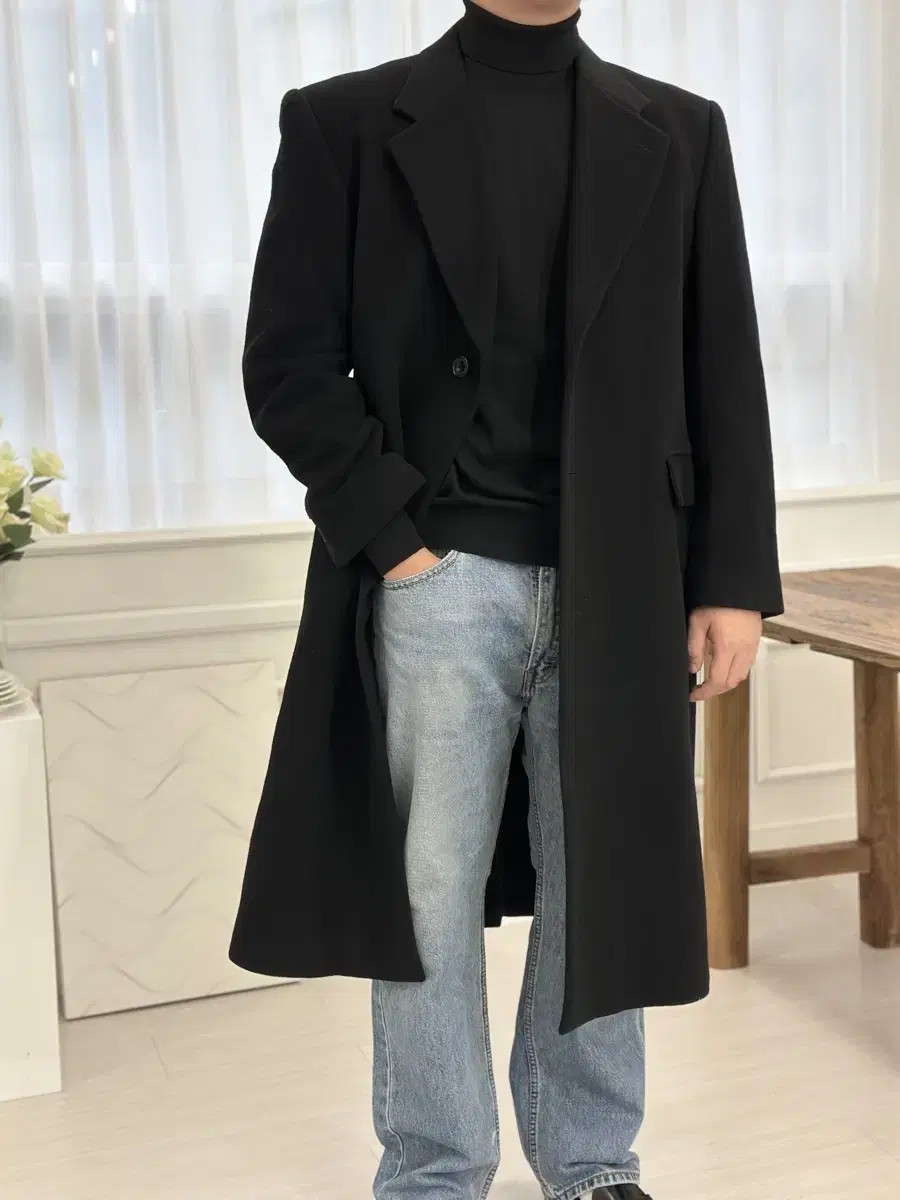 [XL] Pierre Cardin Pierre Cardin Black Long Coat