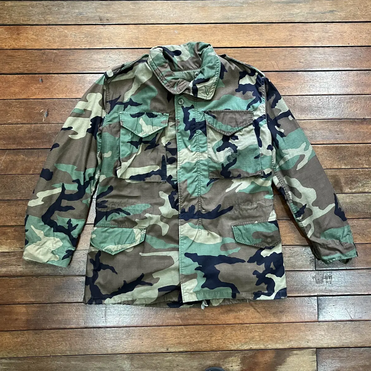 80s US Army Woodland Military Field Jacket