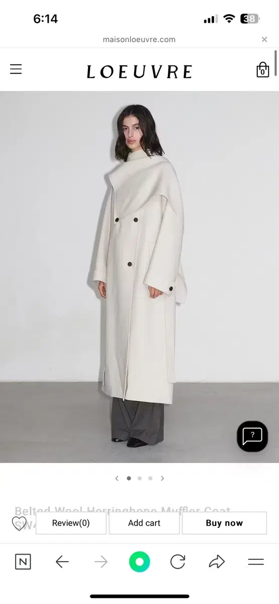 루에브르 Belted Muffler Coat / 1사이즈