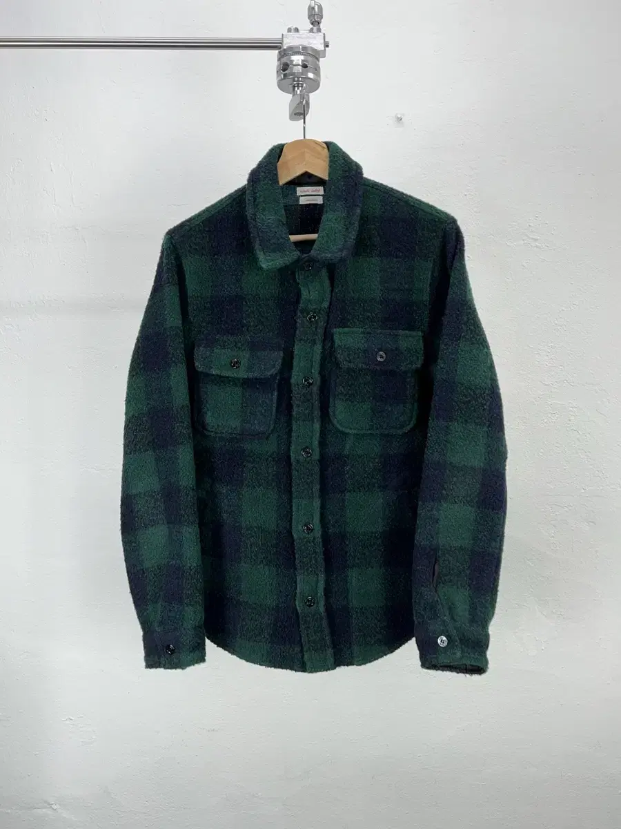 VTG Green White Label Wool Check Jacket