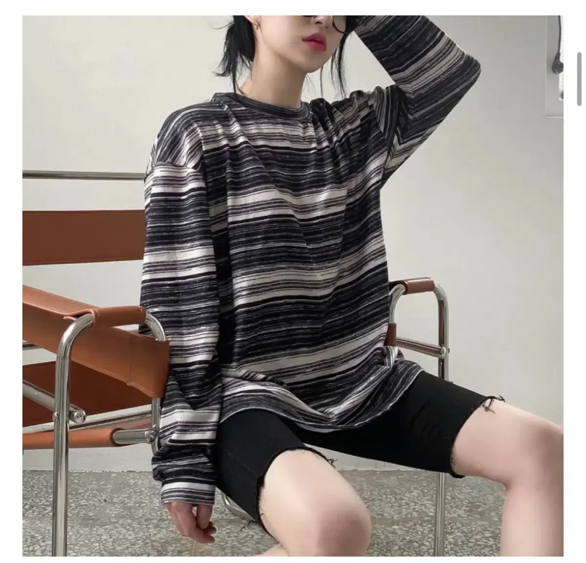 Striped yeoreum Long Sleeve Tee