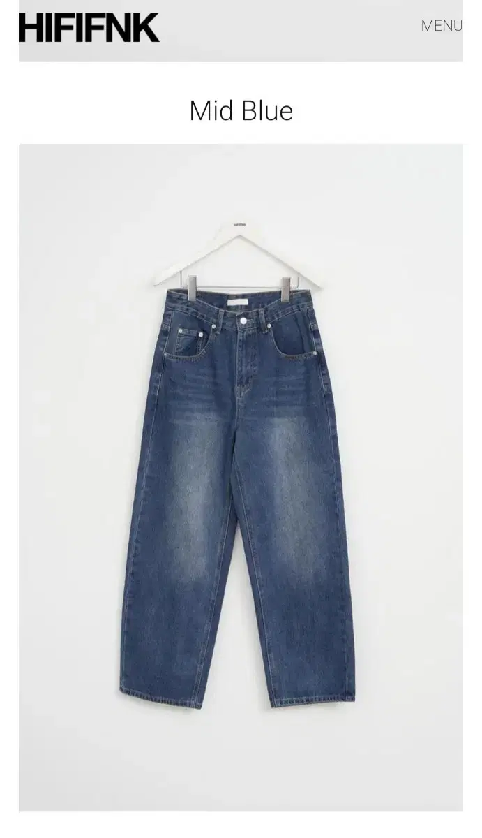 Hi-Punk Washed Denim Pants Jin Blue Size L