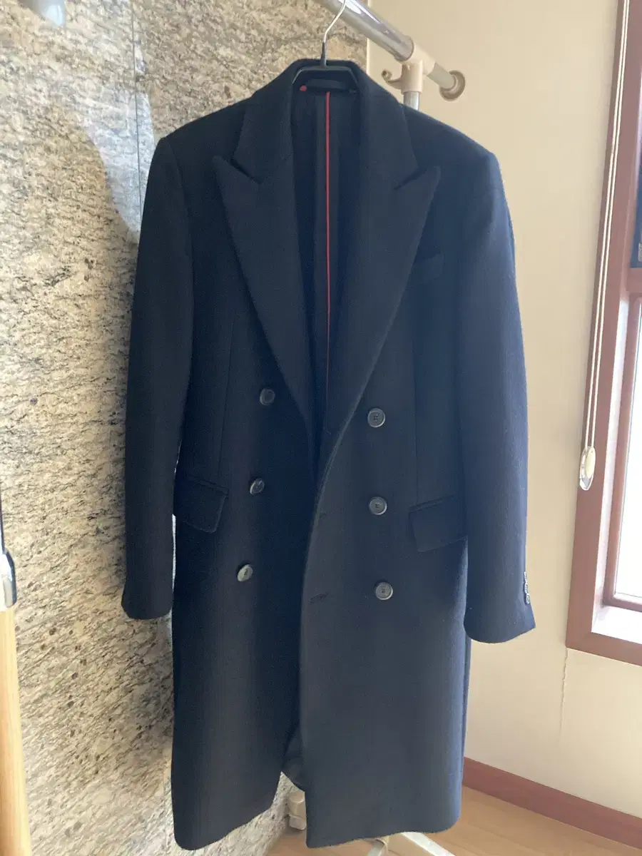 Hugo Boss Double-breasted Coat Cashmere Wool Blend 46