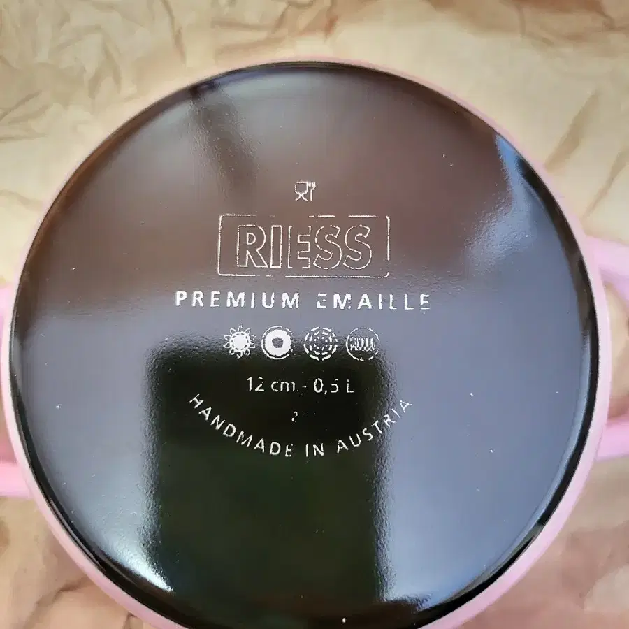 RIESS 리스 번트 법랑 양수냄비 12cm