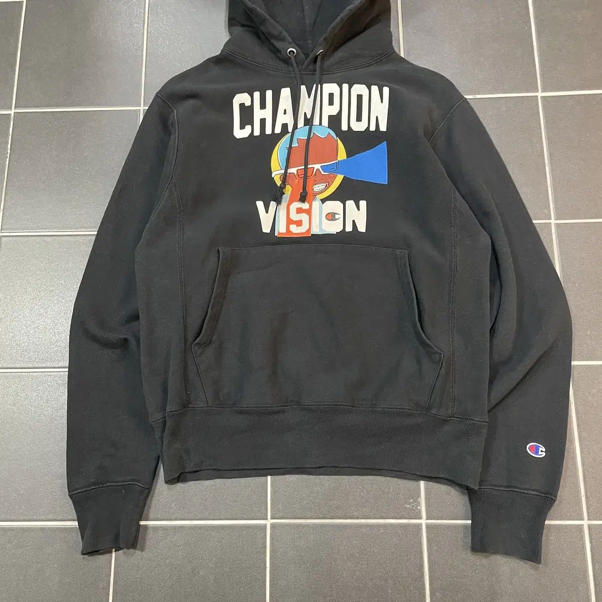 Champion 챔피온 블루택 리버스위브 후드티셔츠