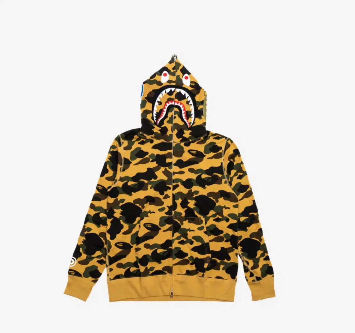 Vape First Camo Shark Full Zip Hoodie Yel