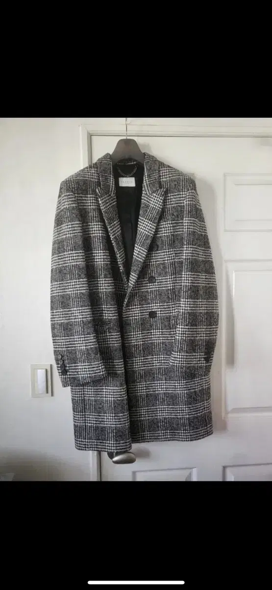 Sandro Wool Check Coat XL