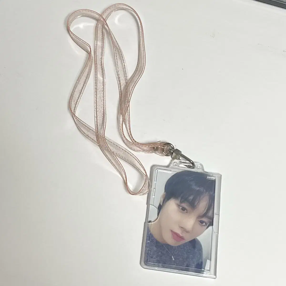 Transparent photocard kard Necklace Nametag Leash Business Card