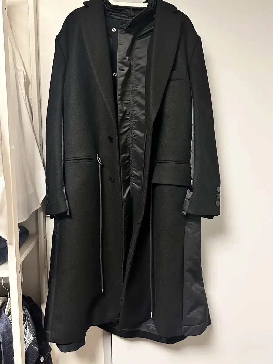 [2] Sakai black long coat for FW23