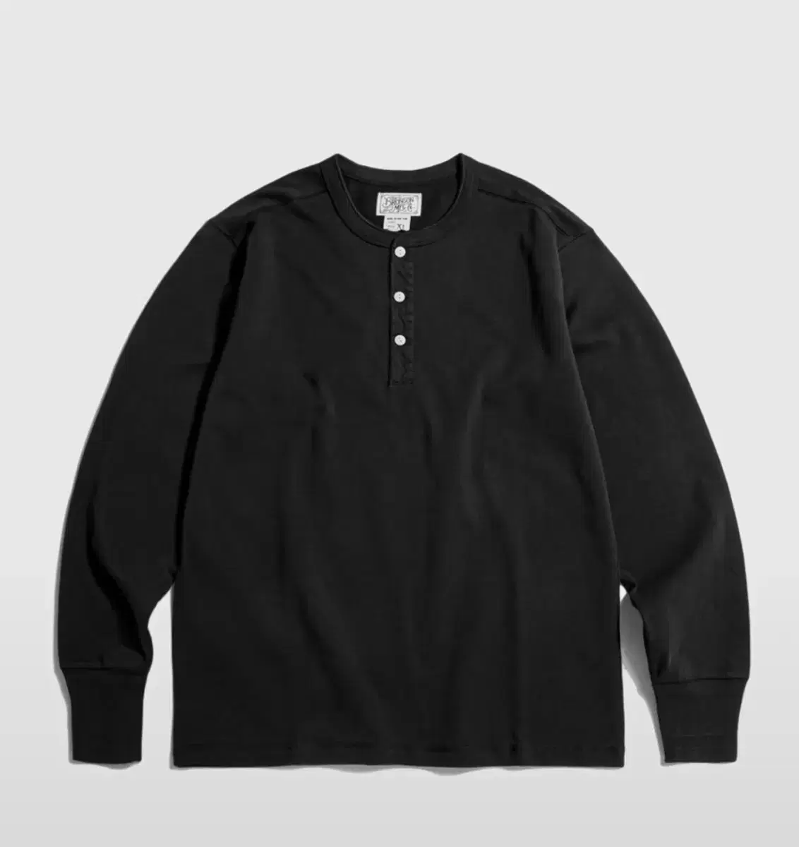 Bronson Henley Neck Long Sleeve Black L (New)