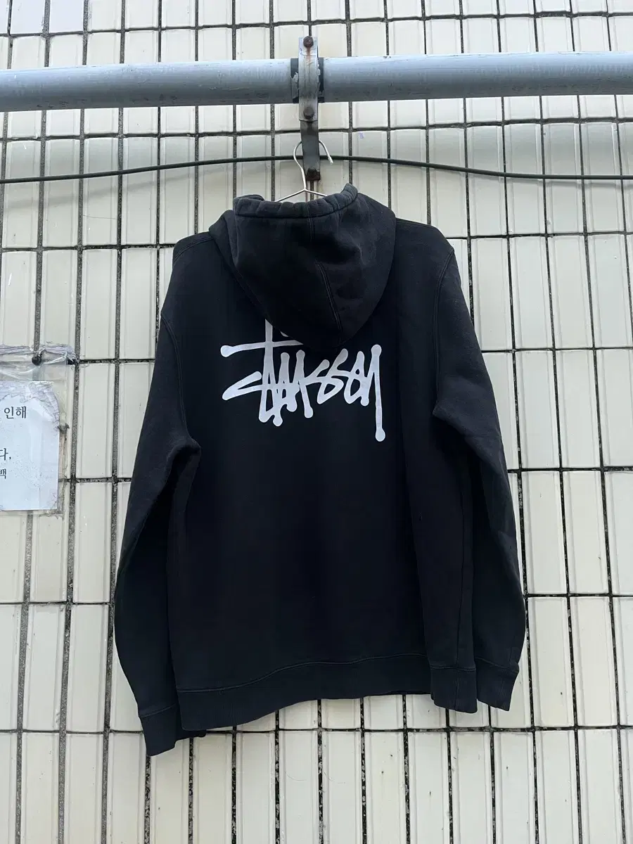 [L]Stussy Basic Big Logo Hoodie Black Stussy