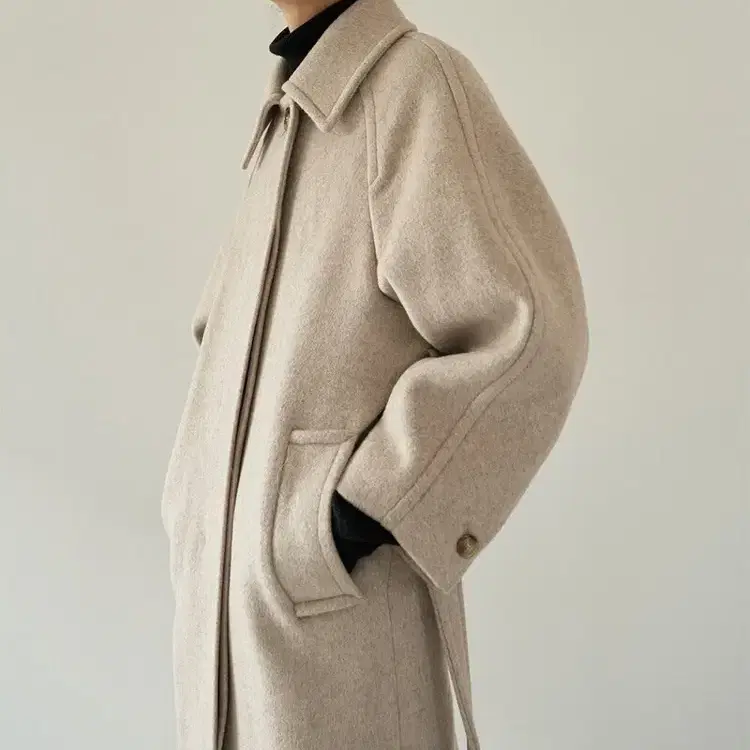 모한 TTW CASHMERE SINGLE BUTTON COAT 오트밀 S