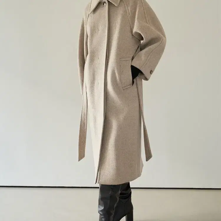 모한 TTW CASHMERE SINGLE BUTTON COAT 오트밀 S