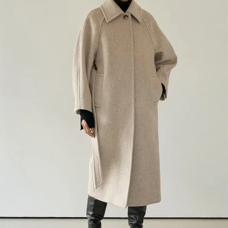 모한 TTW CASHMERE SINGLE BUTTON COAT 오트밀 S