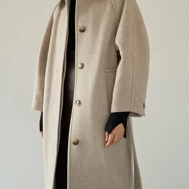 모한 TTW CASHMERE SINGLE BUTTON COAT 오트밀 S