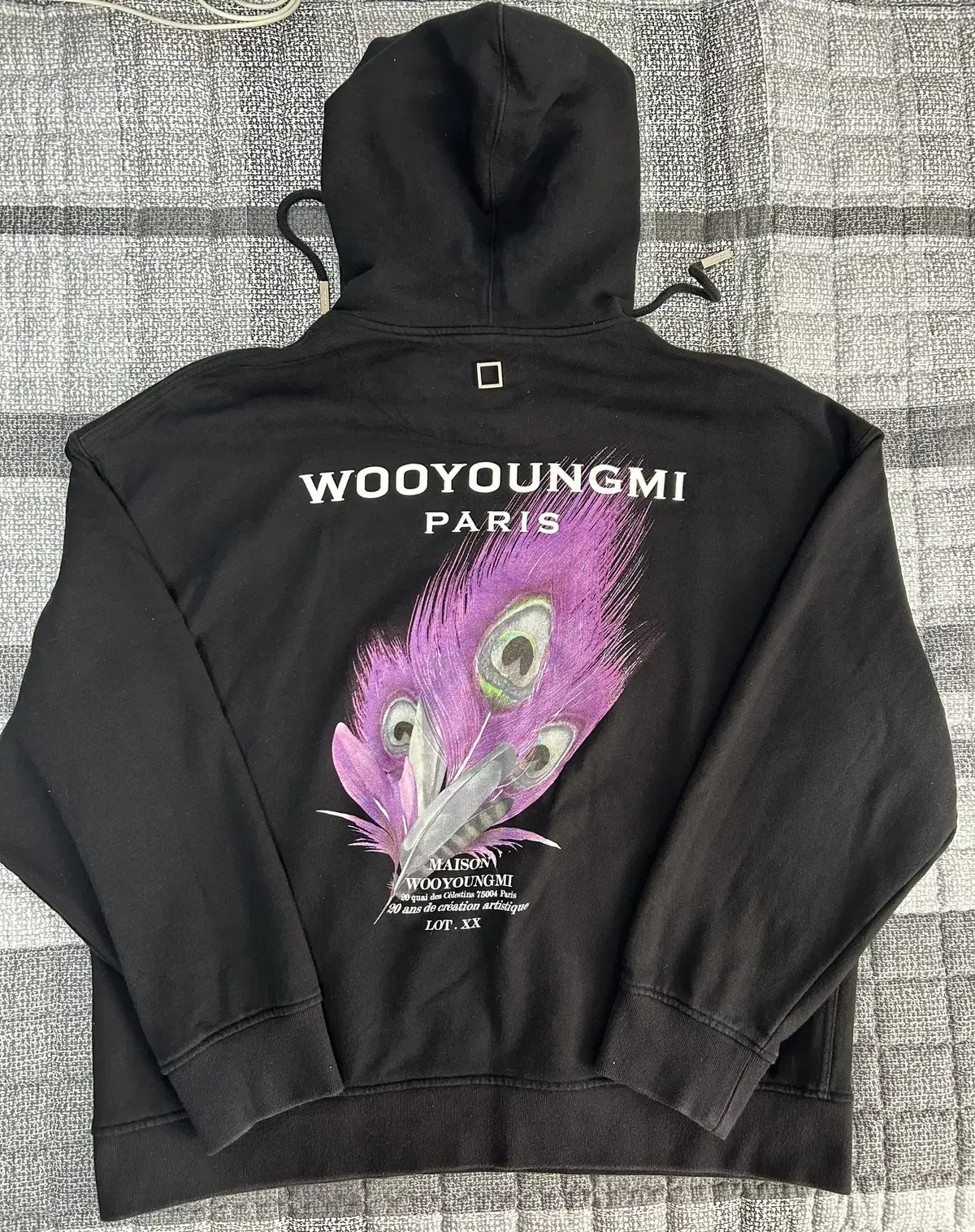 23SS Wooyoung Mi Feather Back Logo Hoodie[48]