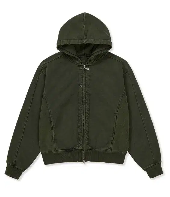 [L] MMIC Packet Hoodie Zip-up Olive Green New