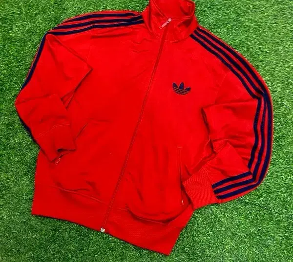 adidas Burgundy Navy Firebird Tracktop Jersey Zip-Up 105/XL