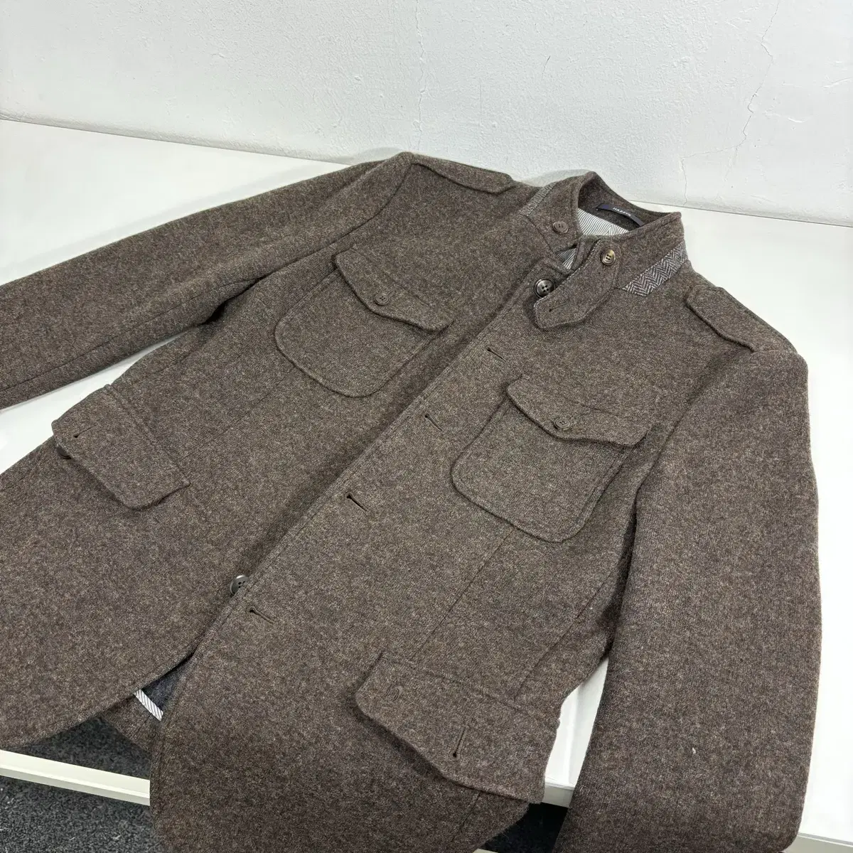 95-100 Hedges Khaki Wool Blazer