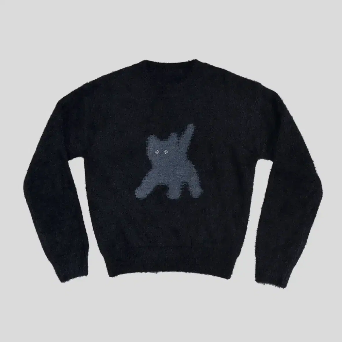 aeae Flashed Cats Angora Knit [BLACK]